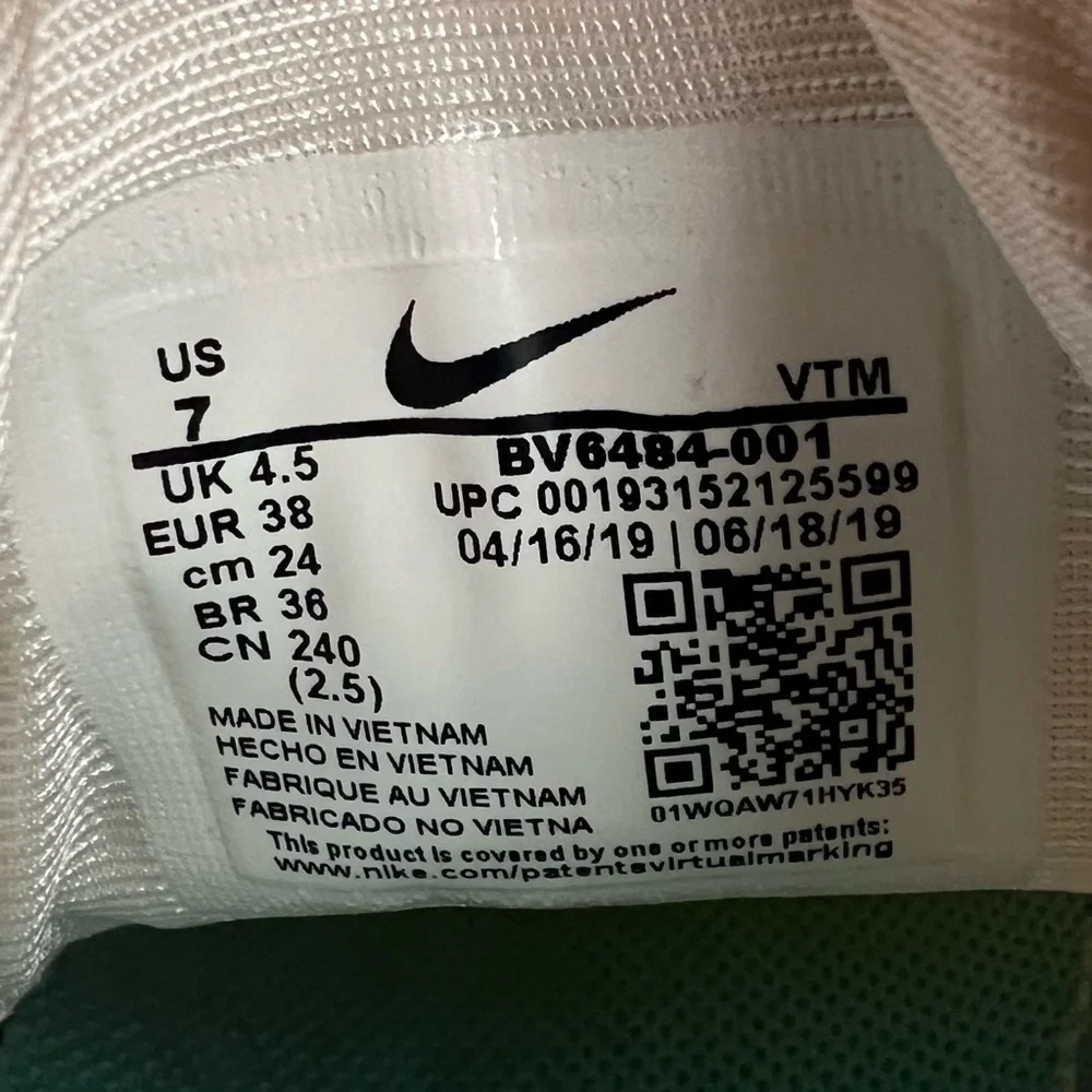 Nike Air Max 720 White Running Shoes Sneakers Womens 7 BV6484-001 - Picture 7 of 9